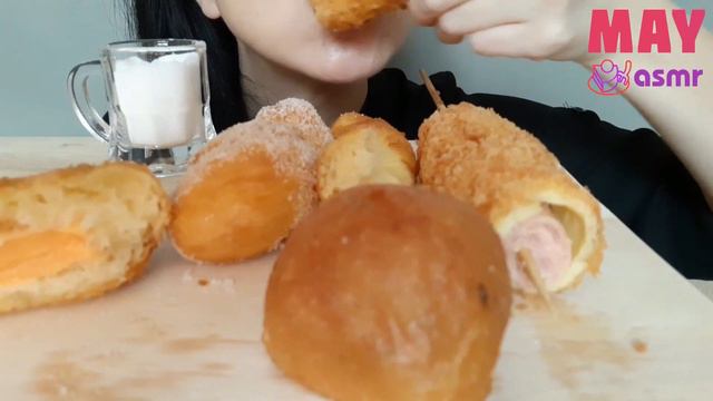 ASMR DONUT 도넛 KOREAN TWISTED DONUT, CORN DOG, CHEESE BALL 꽈배기, 핫도그, 치즈볼 BROWN FOOD 리얼먹방 EATING SOUN смотреть онлайн