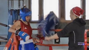 Бокс девушки. Russian girls in boxing. 在拳击比赛中的俄罗斯姑娘。