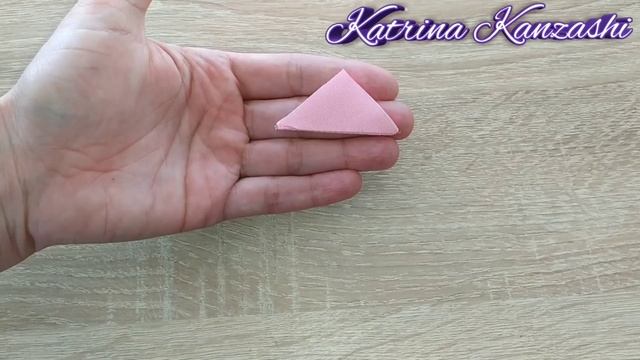 Берём несколько квадратов и треугольников, шикарный результат гарантирован?. Kanzashi ✂️.DIY?. смотреть онлайн