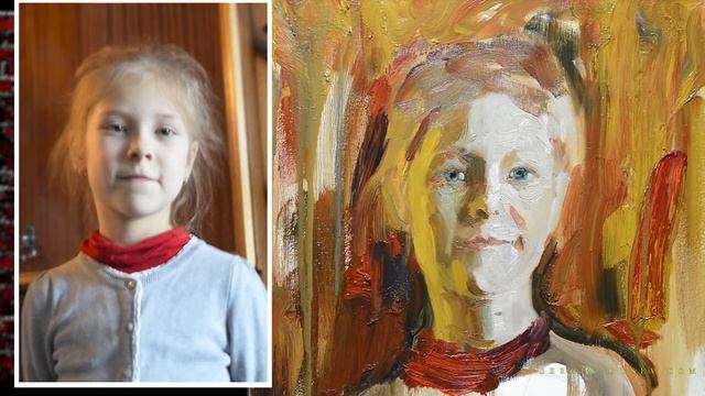 Как написать портрет девочки маслом на холсте? Советы начинающим. смотреть онлайн