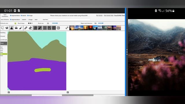How NVIDIA CANVAS redraws beautiful views | AI try do the same landscapes смотреть онлайн