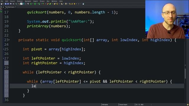 Quicksort Sort Algorithm in Java - Full Tutorial With Source смотреть онлайн
