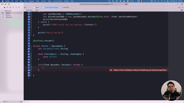 Networking 106 - Swift Protocols, Decodable and Containers смотреть онлайн