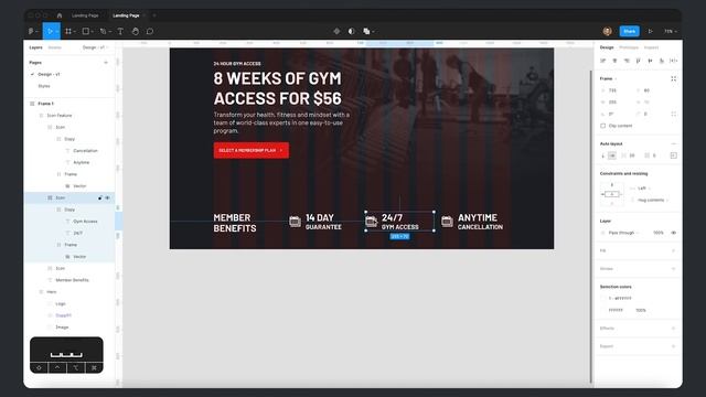 Design A Landing Page in Figma смотреть онлайн