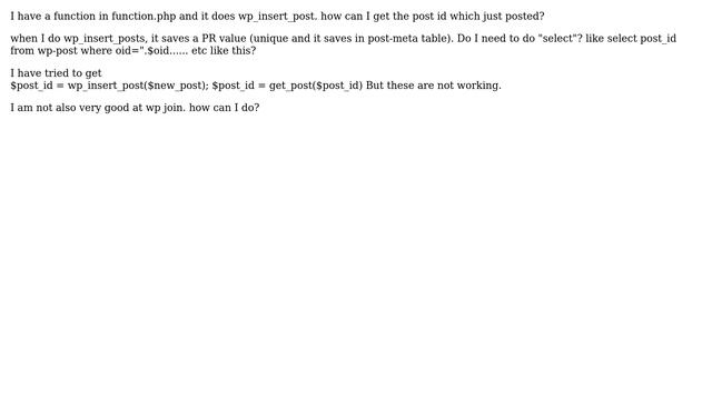 Wordpress: After wp_insert_post need to get the post id смотреть онлайн