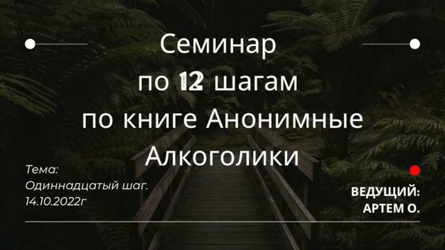 Семинар по 12 Шагам по БК. Тема: 11 шаг. 14.10.2022 смотреть онлайн