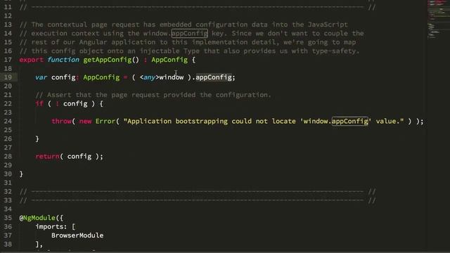 Using Embedded Data To Provide Request-Specific Application Configuration In Angular 7.2.0 смотреть онлайн