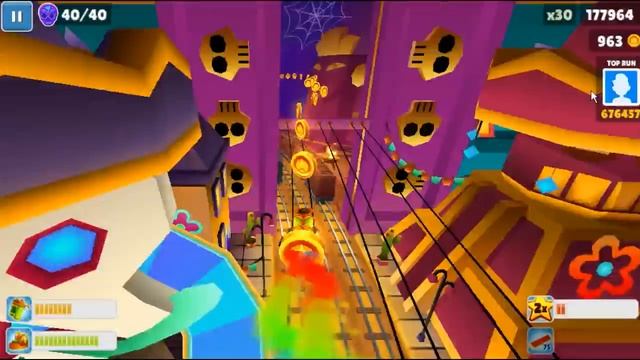 Subway Surf играем! Мультик игра собиратель монет #4 - Tua one смотреть онлайн