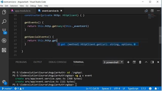 Angular Authentication Tutorial - 18 - Events Service смотреть онлайн