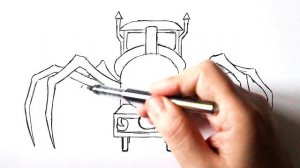 Как нарисовать Поезд Паук Чу Чу Чарльз