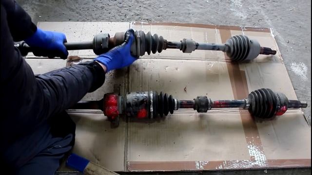 Замена переднего правого привода (срезало шлицевую) Mazda 6 Мазда 6 2007 года смотреть онлайн