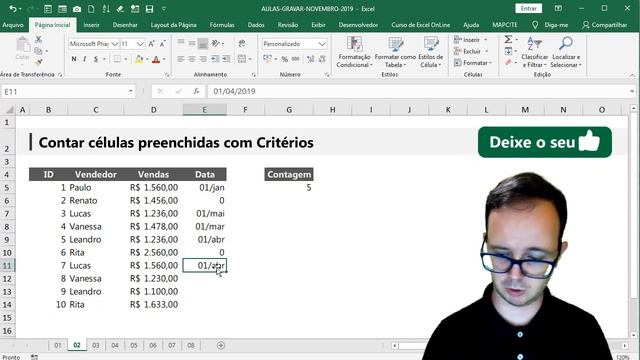 Como CONTAR Células Preenchidas com CRITÉRIOS no EXCEL смотреть онлайн