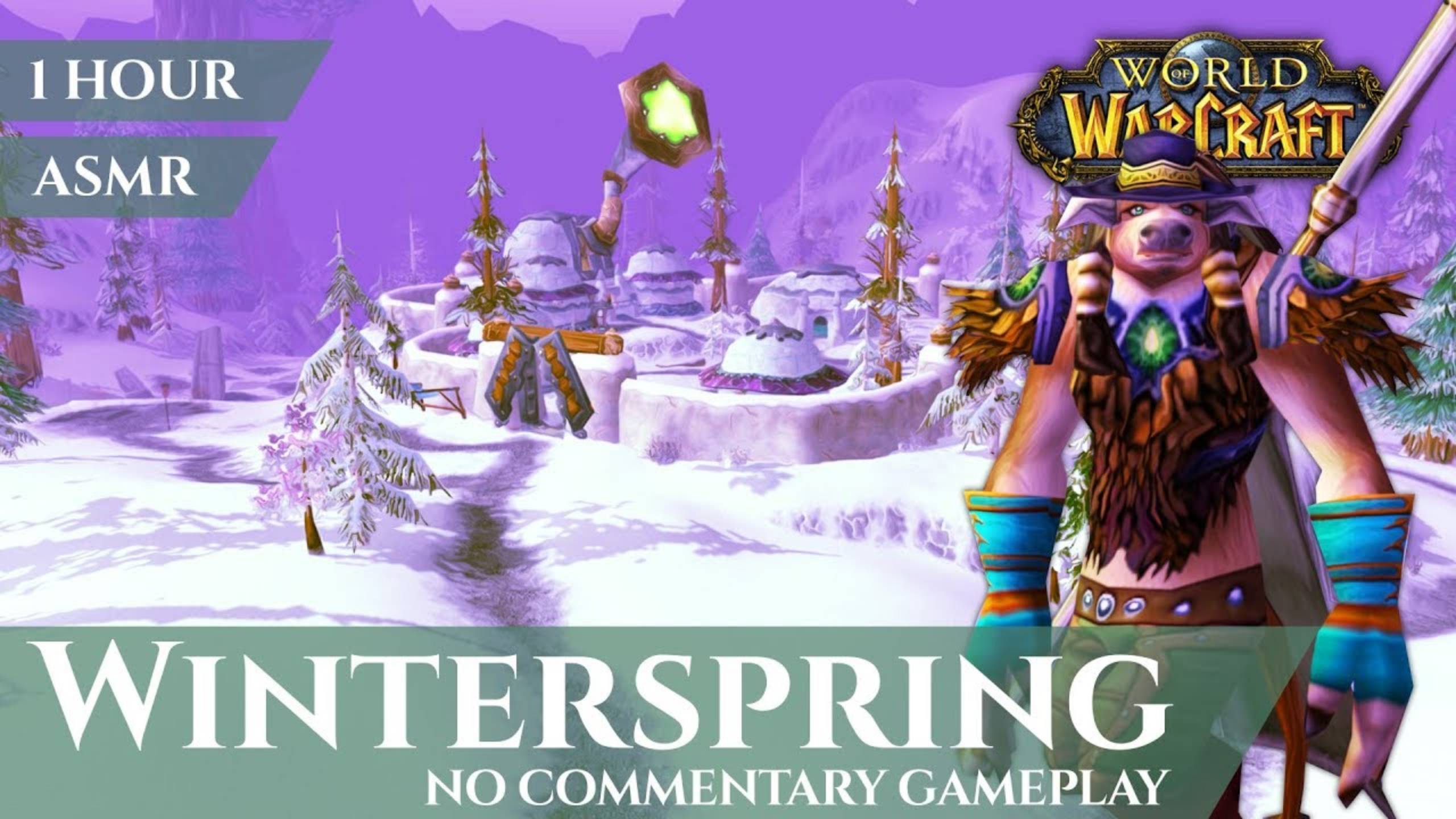 Vanilla Winterspring - Gameplay, No Commentary, ASMR (1 Hour, 4K, World Of Warcraft Wow Classic)
