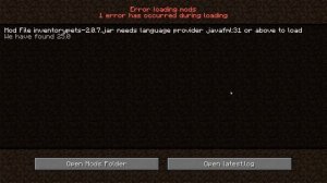 javafml:32 language provider help