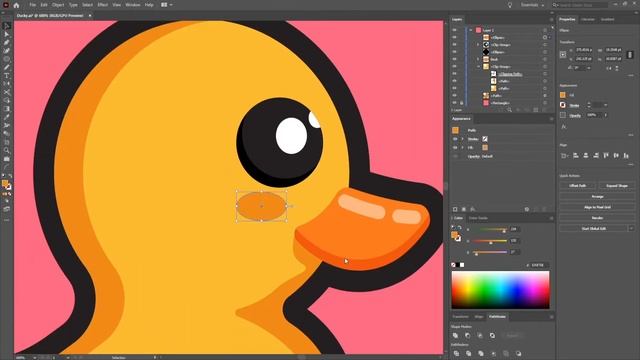 Drawing a Duck (Adobe Illustrator CC Speed Vector Art) смотреть онлайн
