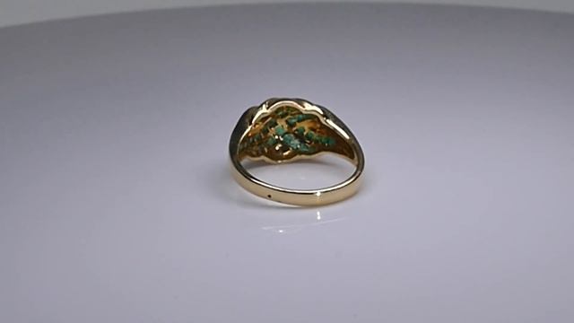 טבעת לאישה זהב צהוב 14 קראט עם יהלומים/Кольцо для женщины жёлтое золото 14 карат с бриллиантами смотреть онлайн