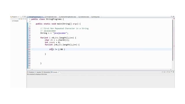 First Non Repeated Character in String Using Java смотреть онлайн