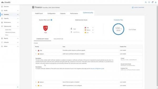 CloudIQ Cybersecurity Demo