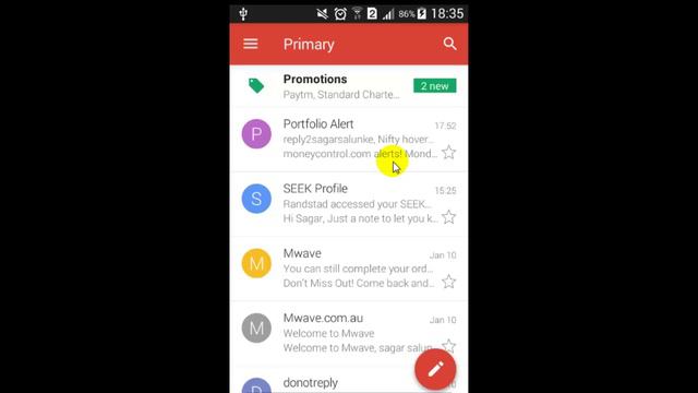 How to archive a mail in Gmail Android App смотреть онлайн