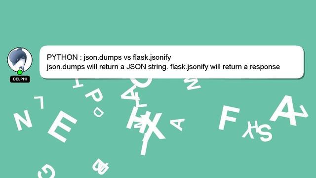 PYTHON : json.dumps vs flask.jsonify смотреть онлайн