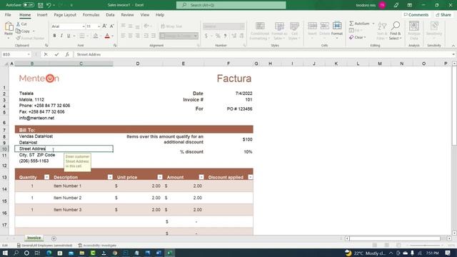 Como Criar uma Factura Automatica no Excel смотреть онлайн