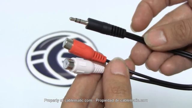 Adaptador Audio Estéreo Jack 3.5mm M a 2RCA H de 25cm distribuido por CABLEMATIC ® смотреть онлайн