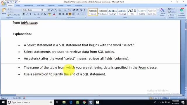 Data Retrieval SELECT command examples run in ORACLE tool смотреть онлайн