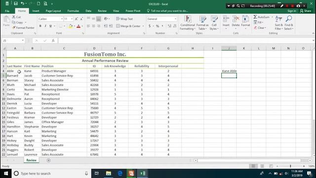 SKILL REVIEW 1 - Microsoft Office Specialist Excel 2016 смотреть онлайн