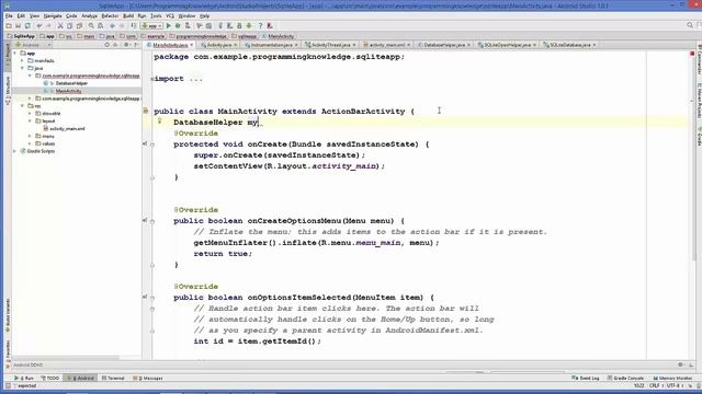 Android SQLite Database Tutorial 2 # Introduction + Creating Database and Tables (Part 2) смотреть онлайн