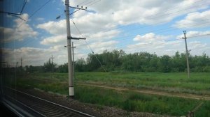 Волгоград из окна поезда (Отправление на Москву)