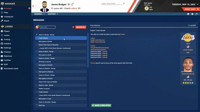 Best Offence in the League!! Pro Basketball Manager 2023 - LA Lakers Project #3 смотреть онлайн
