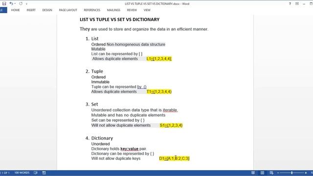 Difference Between List, Tuple, Set, Dictionary In Python | Python Interview Question #3 смотреть онлайн