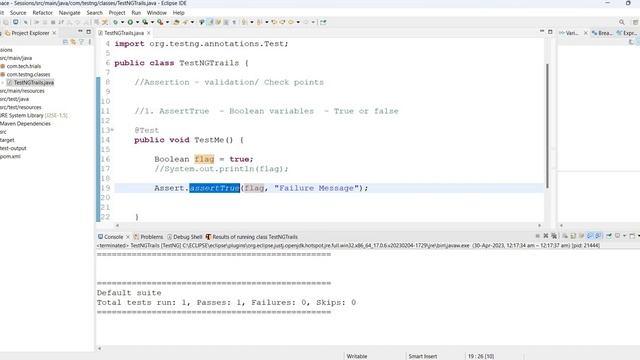 TestNG Assertions - What is assertTrue() used for? TestNG Framework Malayalam Tutorial смотреть онлайн