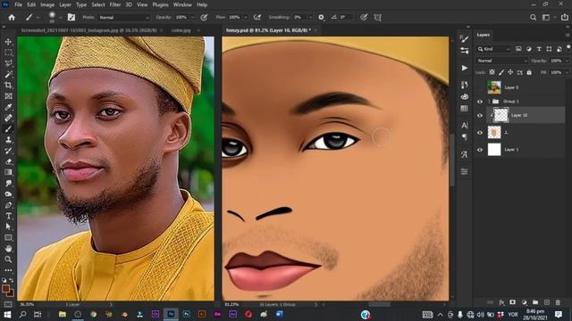 Digital Painting Tutorial Photoshop | How To Paint In Photoshop | Real Time Painting смотреть онлайн