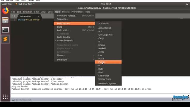 OpenCV Python Tutorial - Installing Sublime Text Editor for Ubuntu смотреть онлайн
