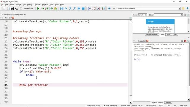 Lecture 10 - Color Picker Project using Trackbars| Image Processing | OpenCV Full Course | смотреть онлайн