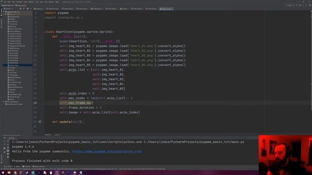 Pygame Tutorial (Basics) Galaga Style Game Part 15 - Heart Icon Animation смотреть онлайн
