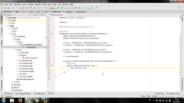 Develop simple Dice Game in Android Studio смотреть онлайн