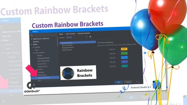 Android Studio Theme Change | Colorful Android Studio Rainbow Brackets | Android Studio Theme Plugi смотреть онлайн