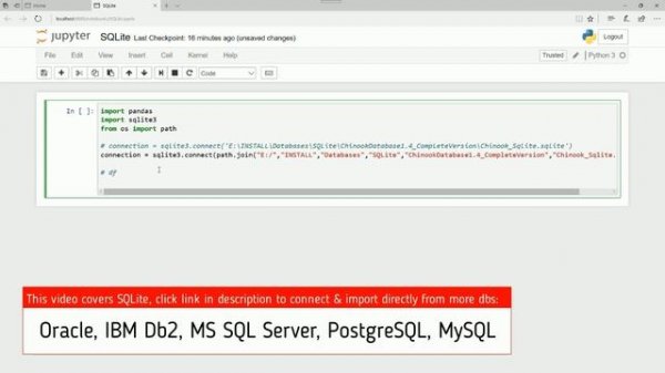 Python Pandas connect directly to SQLite, Oracle, IBM Db2, MS SQL Server, PostgreSQL, MySQL