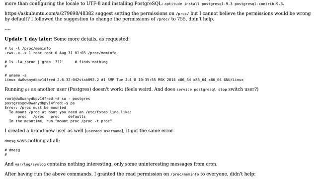 Cannot stop service (PostgreSQL) in Ubuntu 14.04 minimal OpenVZ смотреть онлайн