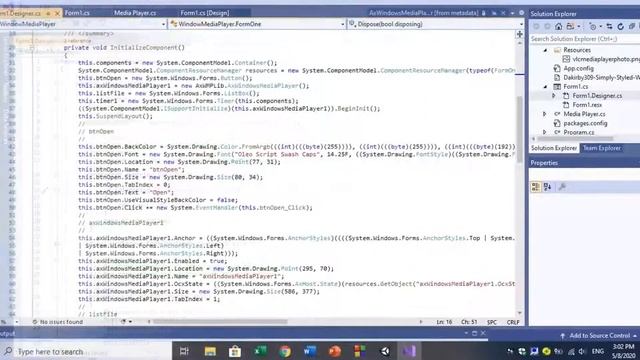 Windows Media Player Application - C# Windows Forms смотреть онлайн