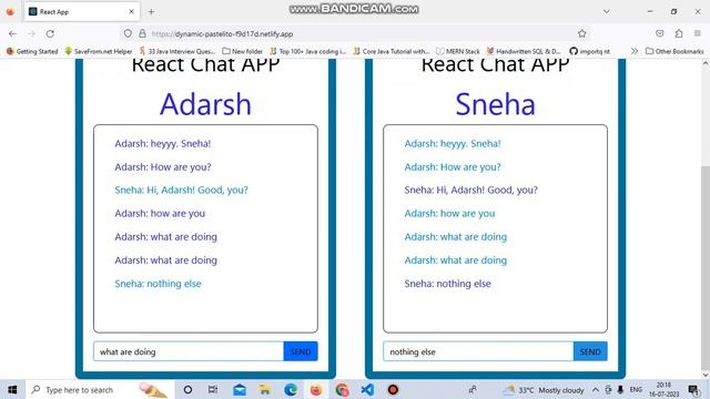 React Chat app смотреть онлайн