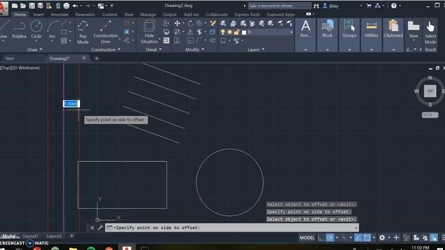 Offset in AutoCAD 2020 смотреть онлайн
