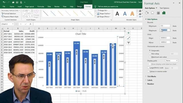 How to Create 2 Axis Chart in Excel смотреть онлайн
