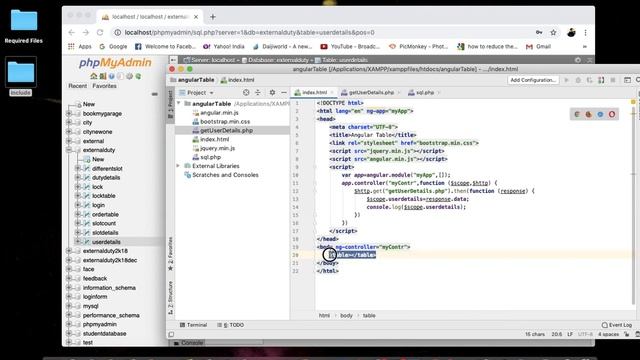 AngularJS Table - mySQL смотреть онлайн