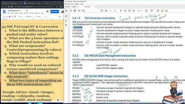 Intel Instructions 53 PACcmpLSU (SSE) смотреть онлайн