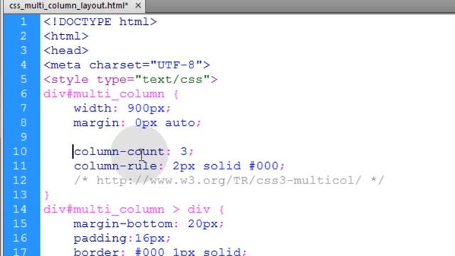 CSS3 Multi Column Layout Grid Tutorial смотреть онлайн
