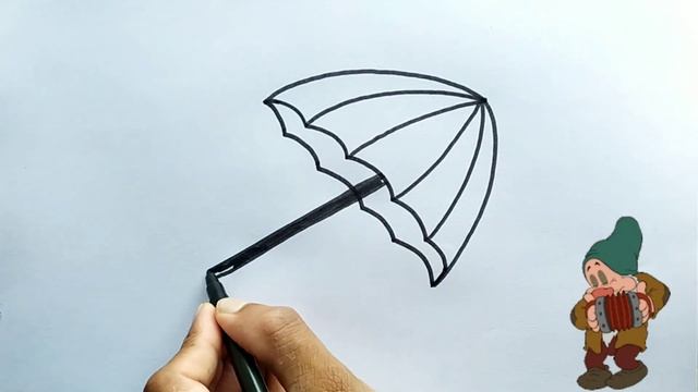 Draw umbrella for kids/Рисуем зонтик для детей/Dibujar paraguas para niñas смотреть онлайн