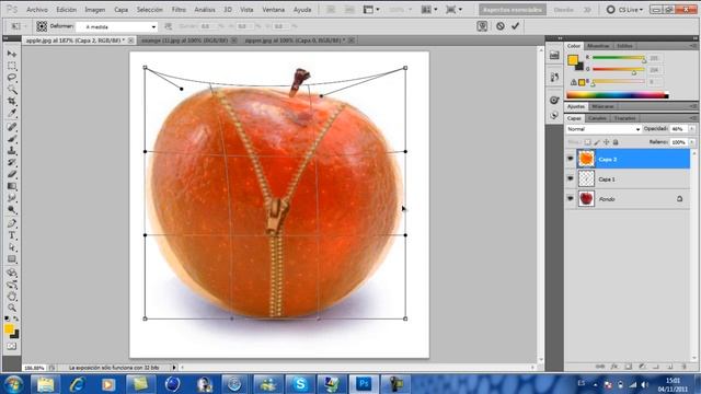 Photoshop CS5:Crear una fotomanipulacion de una manzana смотреть онлайн